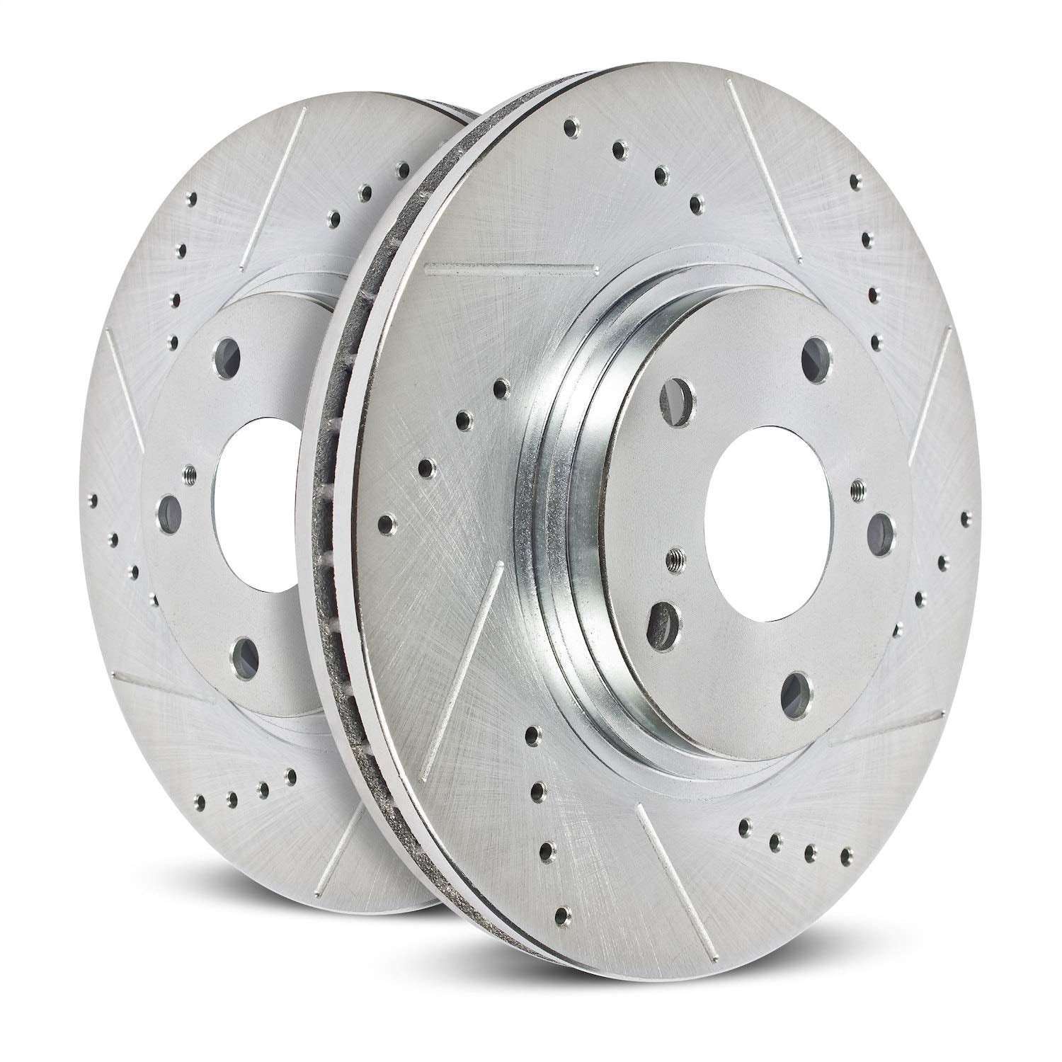 Power Stop Front EBR1463XPR Performance Drilled, Slotted & Plated Brake Rotor Pair