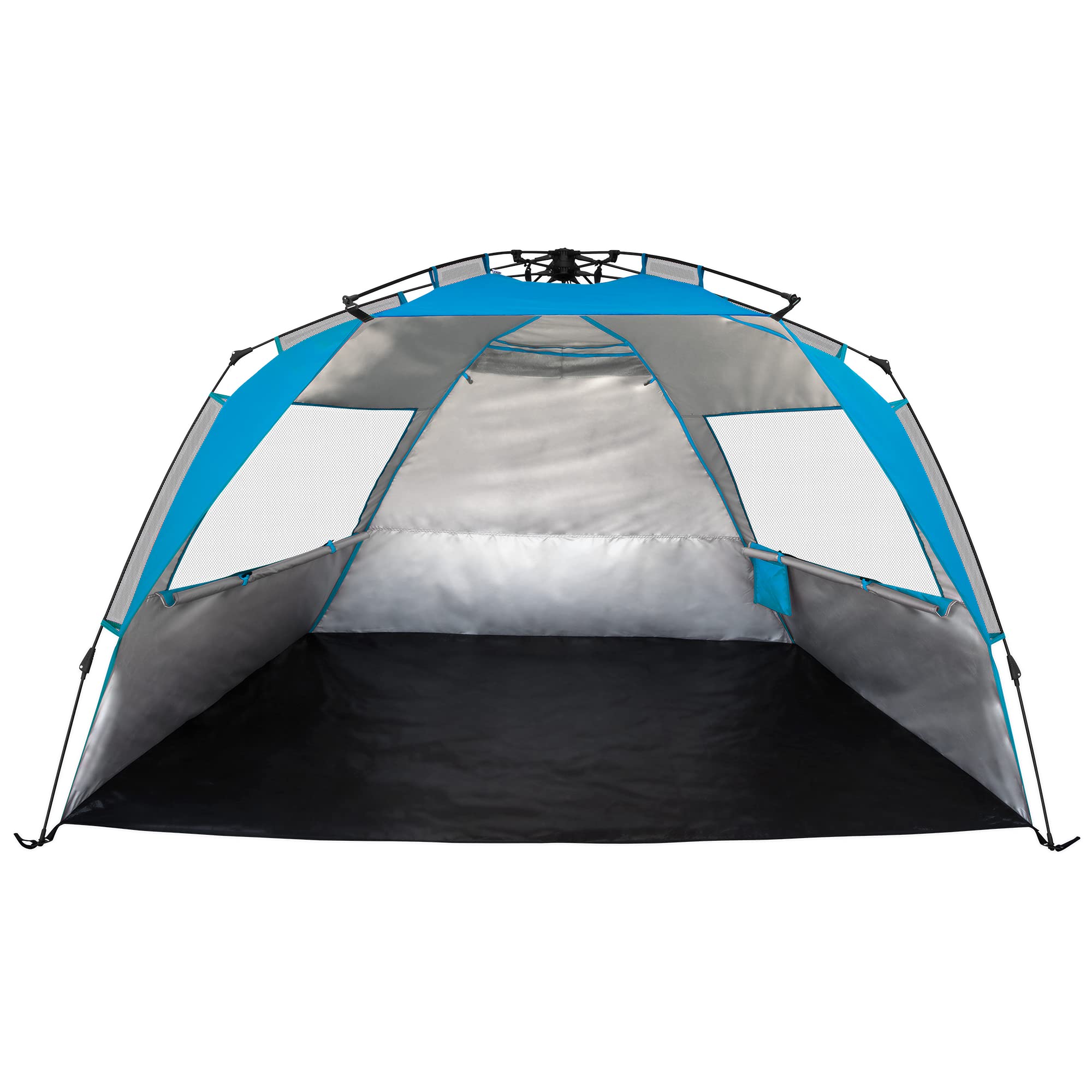E-Z UP Portable Beach Tent Wedge, 51"x51" Entrance with 2 Roll-Up Windows and with Storage Pocket, Splash