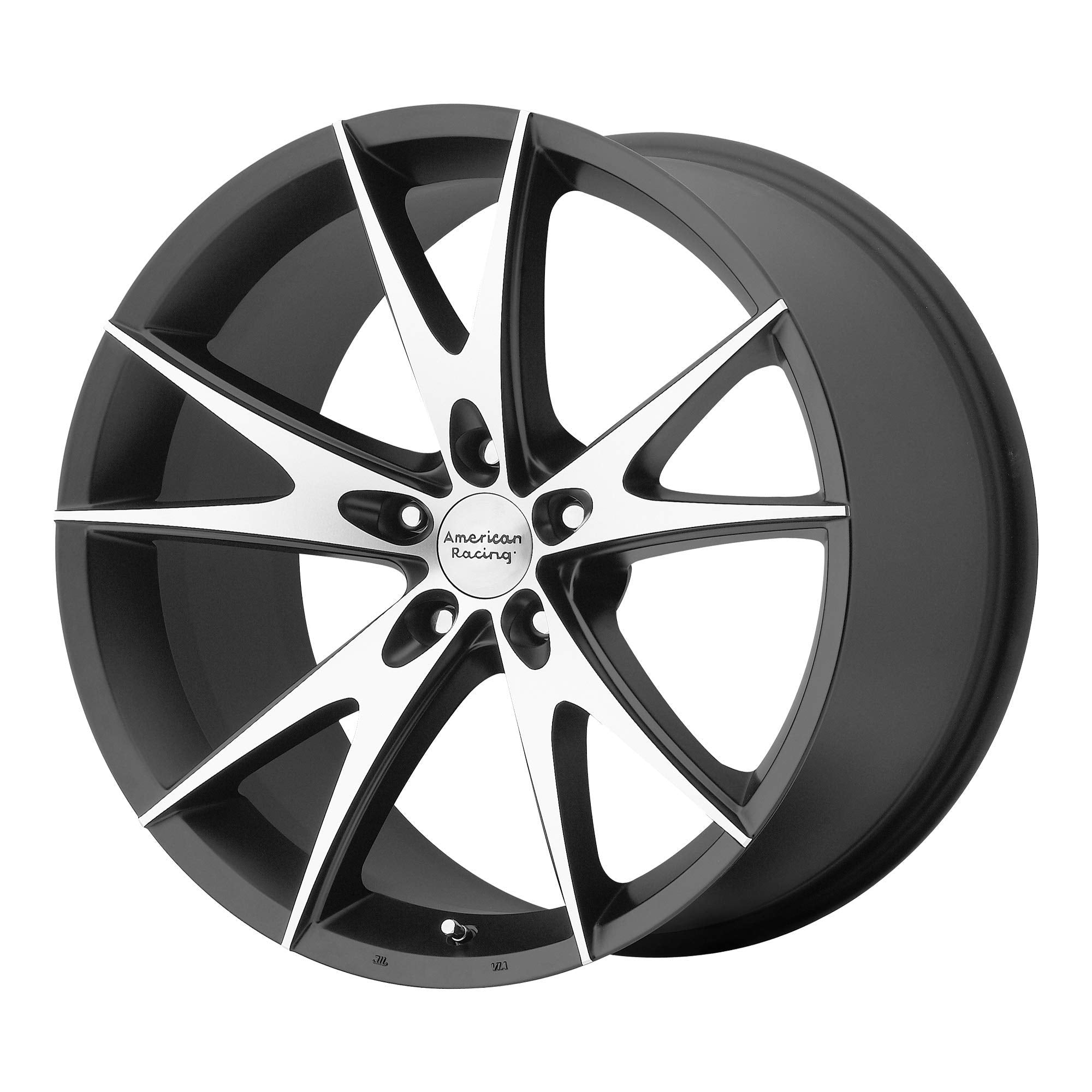 AR903 American Racing Custom Wheels Gloss Black Wheel With Machined Face (17x8"/5x120mm, +38mm offset)