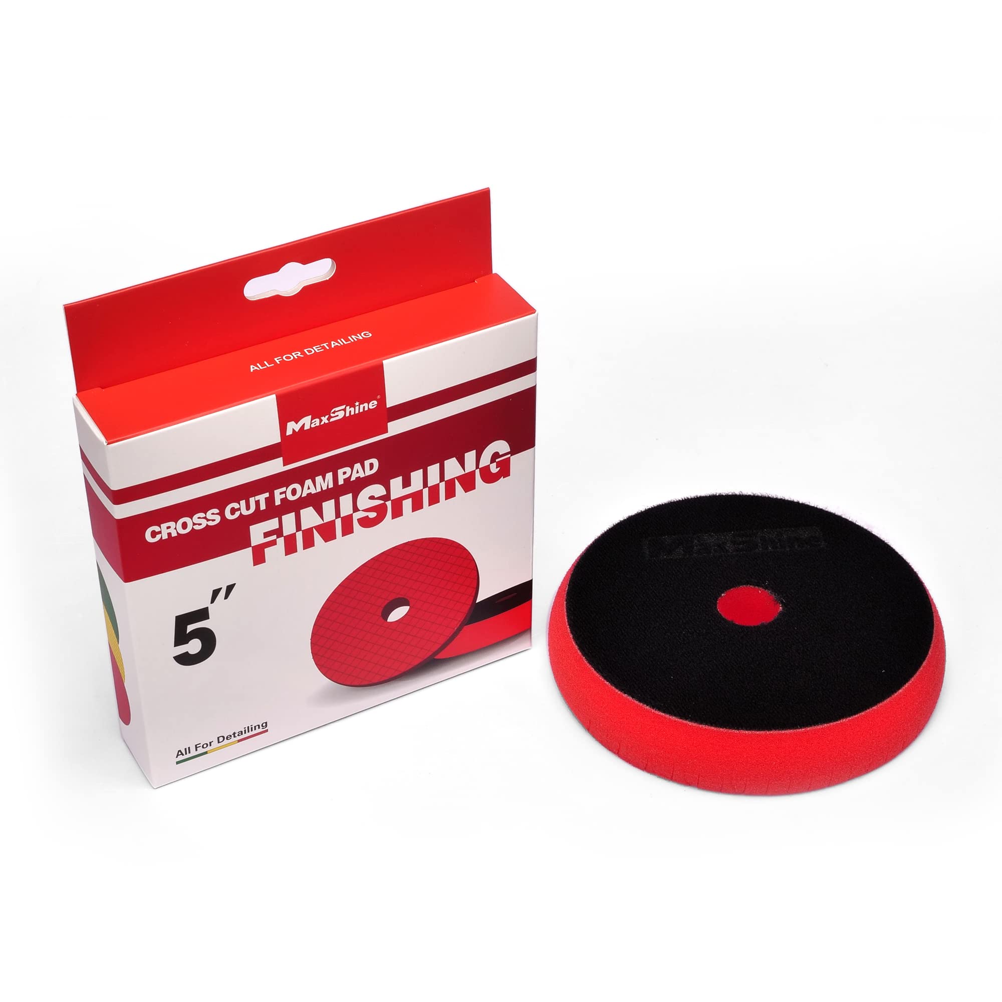 5" Maxshine Universal Cross Cut Polishing Foam Pad for Finishing – Hook & Loop – Compatible with DA & Rotary Polishers – Cross Cut Design for Heat Control & Effective Compound Delivery
