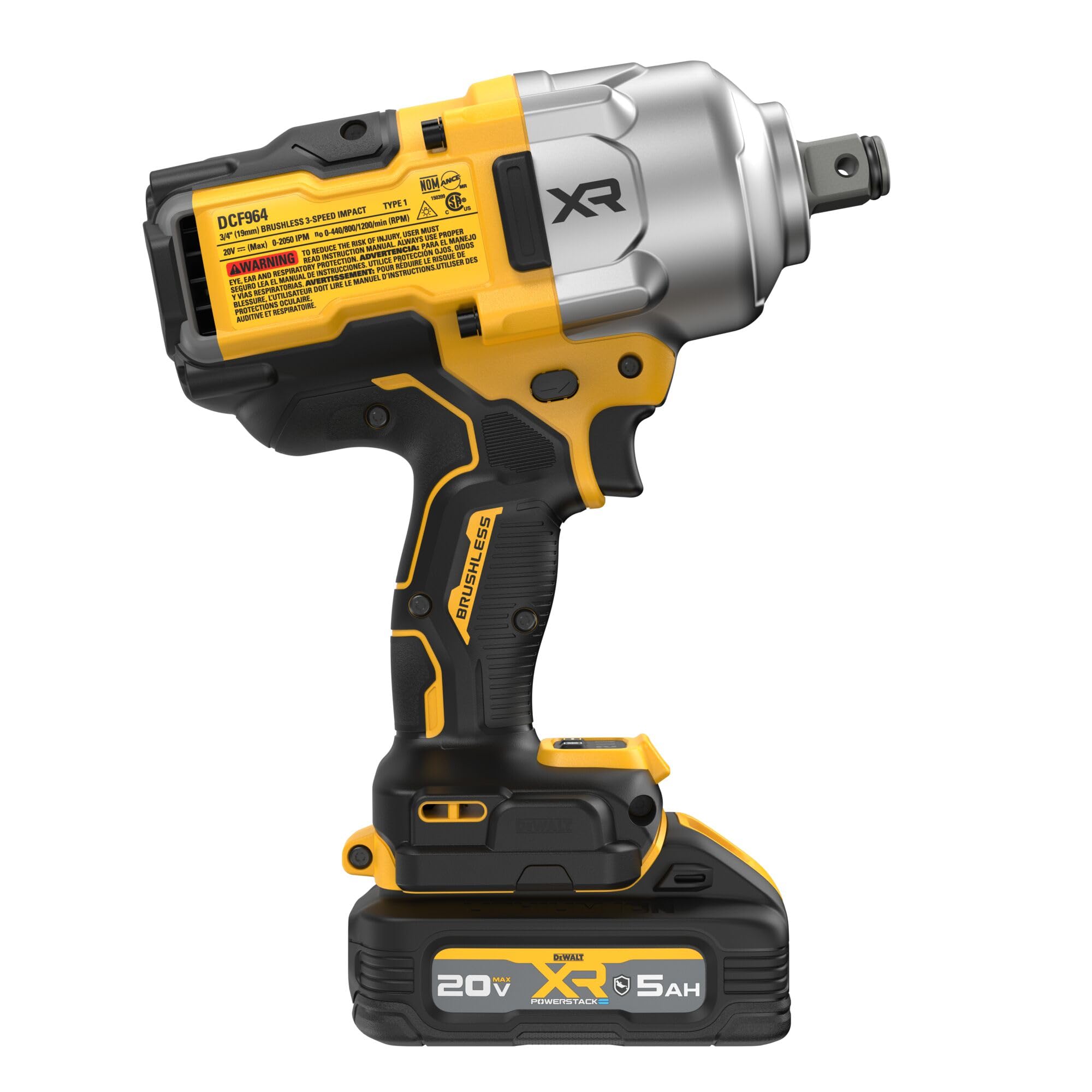20V MAX XR DEWALT Cordless Impact Wrench Kit with POWERSTACK Battery and Charger (DCF964GH1)