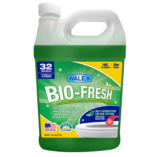 Bio-Fresh Walex Liquid Enzyme Holding Tank Treatment for RV, Camper & Marine - Black Water Tank Deodorizer, Liquifies Waste & Toilet Paper, Septic Tank Safe, Biocide-Free, Alpine Fresh, 1 Gallon
