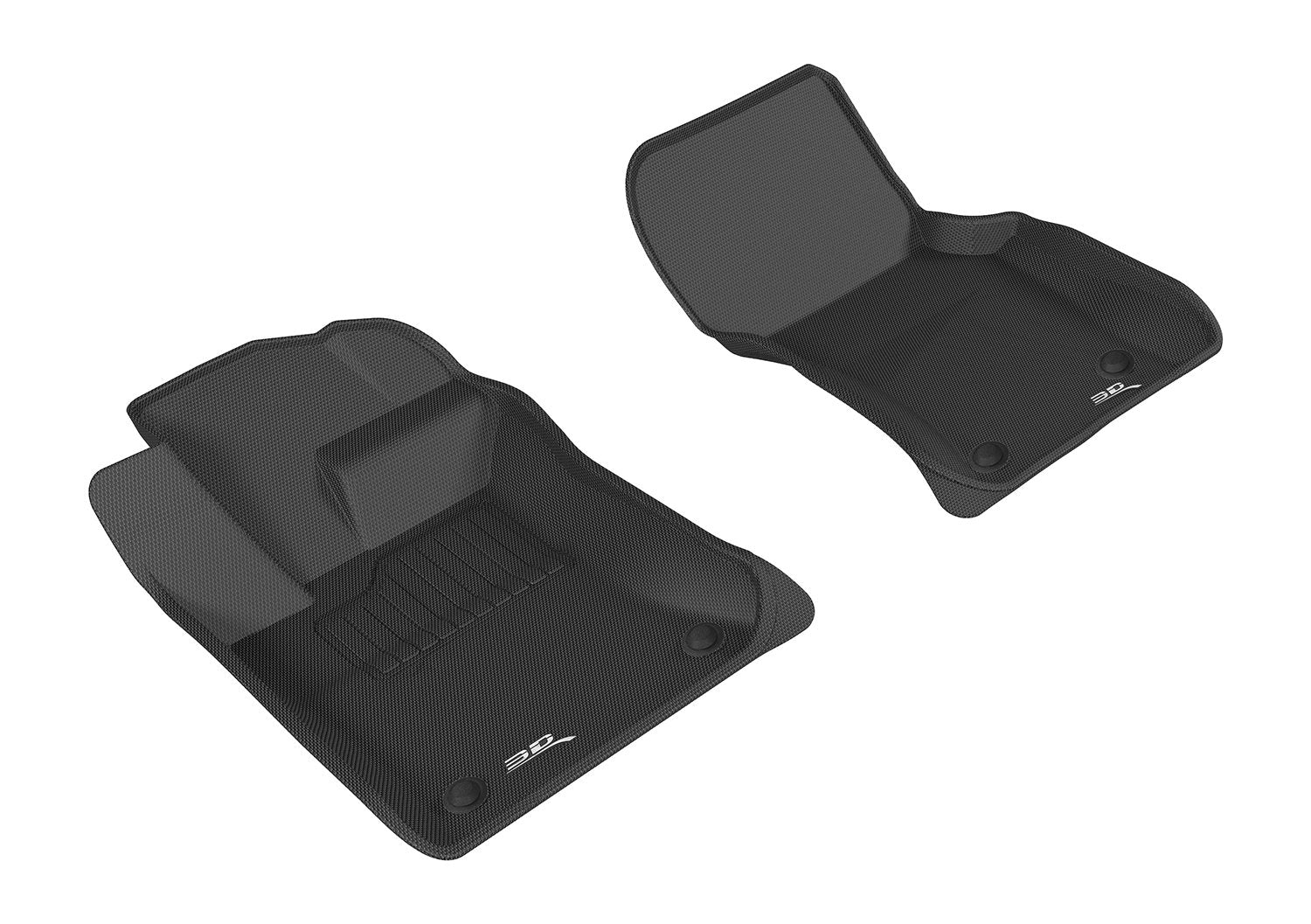 Kagu Floor Mat (Black) 3D MAXpider Custom Fit for 2017-2020 Jaguar XE - 1ST Row