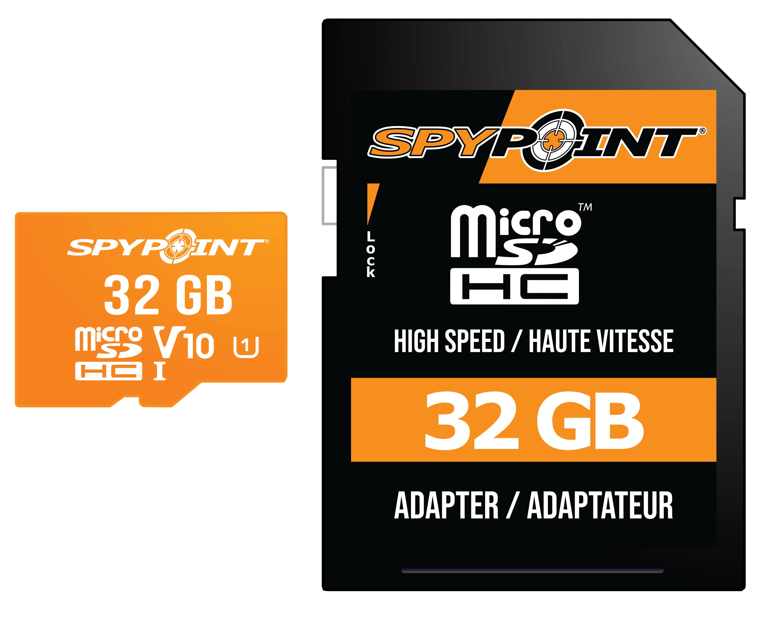 Micro SD Memory Card SPYPOINT 32GB Trail for Cameras | Adapter Media Storage for Trail and Game Cameras Designed | Used in Hunting and Trail Cams (Class 10 Speed)