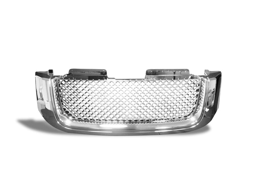 7148611 Armordillo USA Mesh Front Hood Grille - Chrome Fits 2002-2008 GMC Envoy