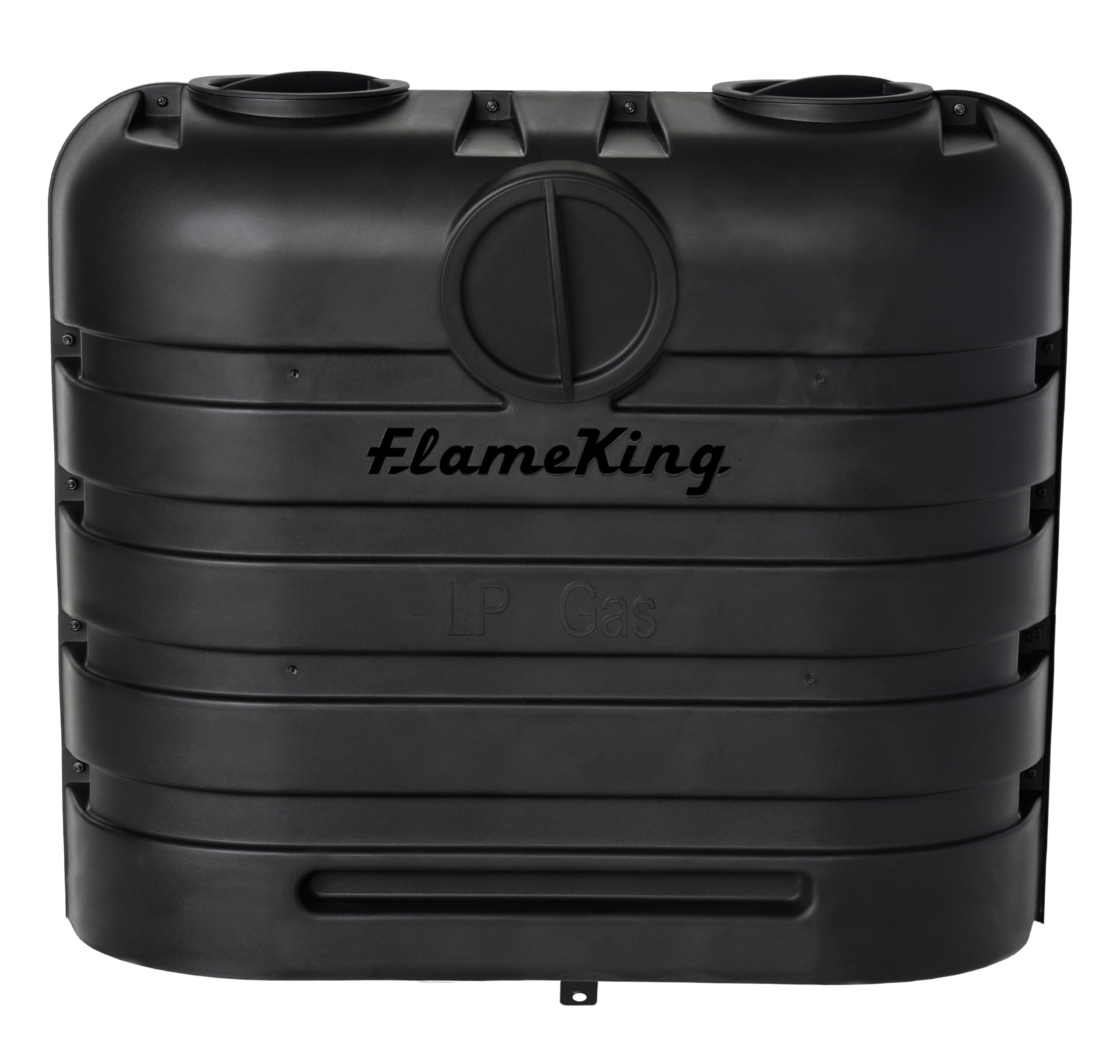 Flame King 30LB Dual LP Propane Tank Light Plastic Heavy Duty Cover for RV, Travel Trailer, Camper And Recreational Vehicle - Black