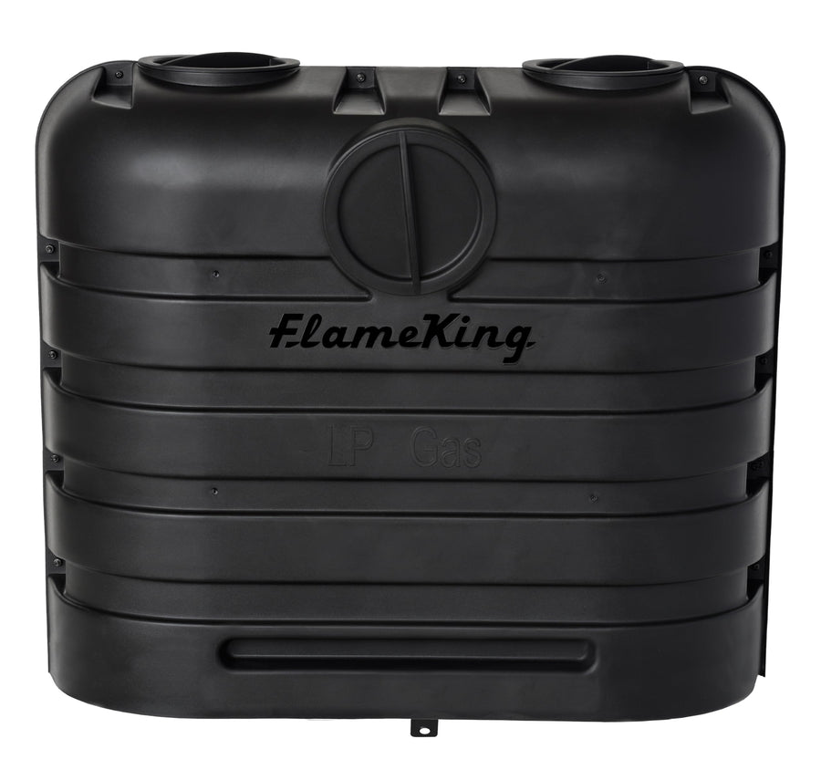 Flame King 30LB Dual LP Propane Tank Light Plastic Heavy Duty Cover for RV, Travel Trailer, Camper And Recreational Vehicle - Black