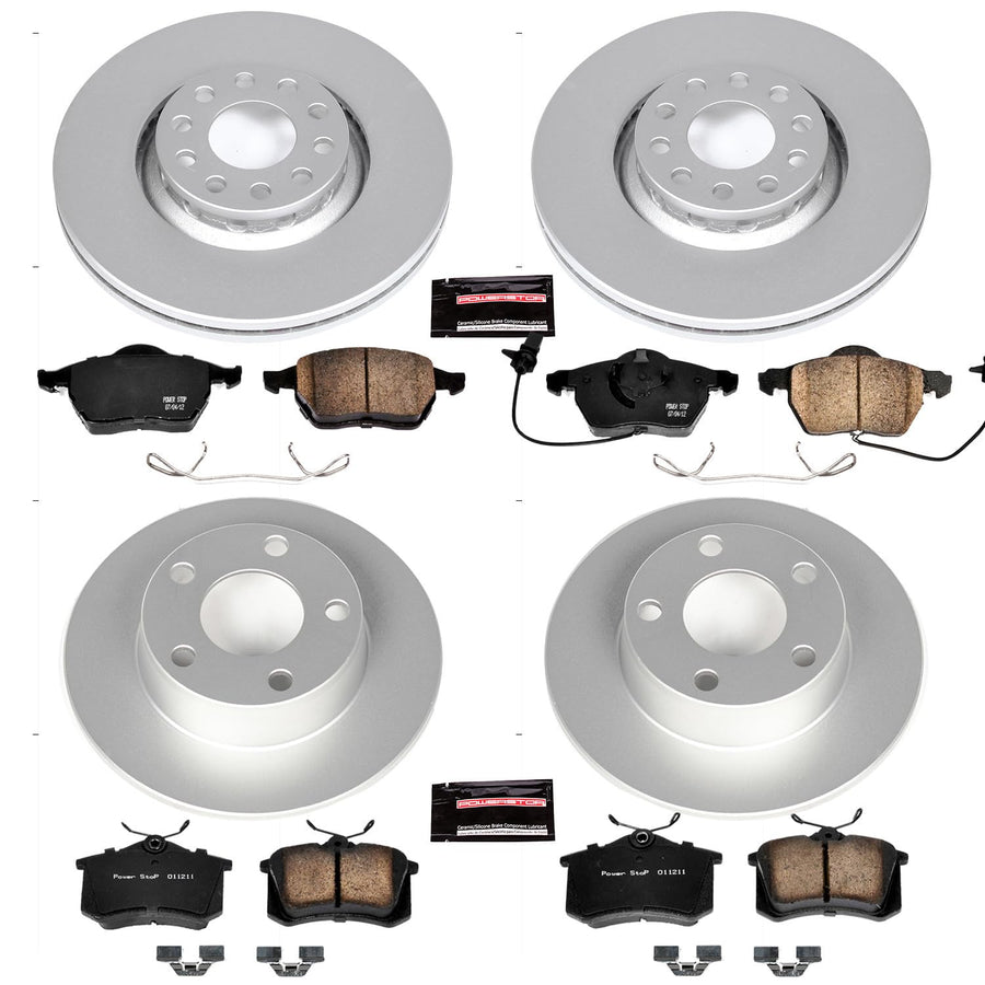 Power Stop Z23 Evolution Geomet Coated Brake Kit Front and Rear For Audi A6 Quattro 1999-2004 [Model Specific]