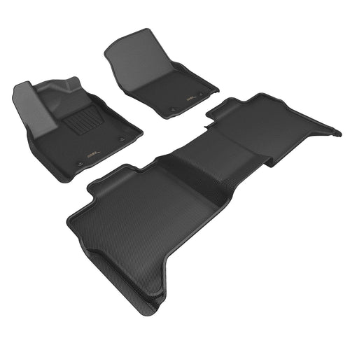 Kagu Floor Mat 3D MAXpider Custom Fit (Black) Compatible with Toyota Tundra Crewmax Cab 2022-2026 - Full Set