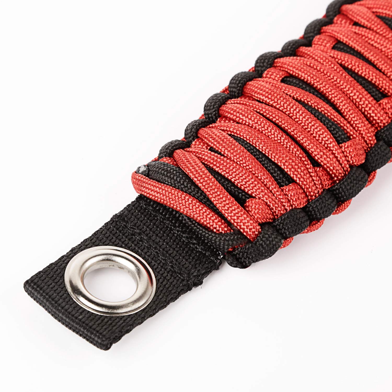 Rugged Ridge Grab Handles for JK/JKU Jeep Wrangler | Nylon, Red | 13305.80 | Fits 2007-2018 Jeep Wrangler JK/JKU