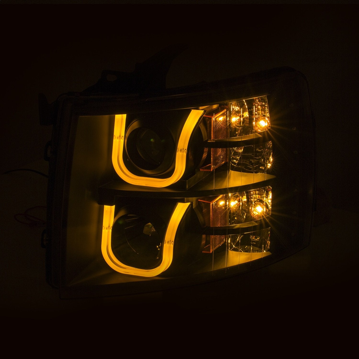 Projector ANZO Headlights With U-Bar Switch 111384