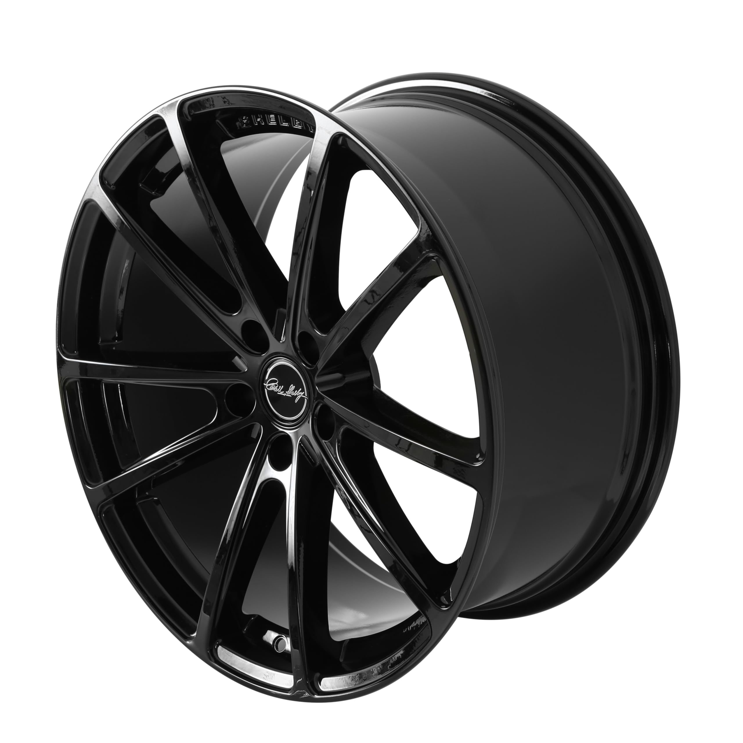 CS10-295530-B Carroll Shelby Wheels - 20 x 9.5 in. - 5 x 114.3-37mm Offset - Gloss Black