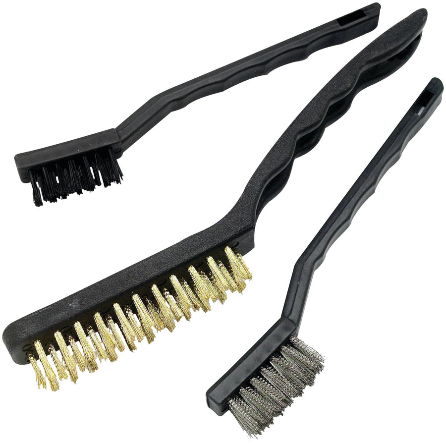 Brush Set Performance Tool 1121 Plastic, Brass, and Steel with Durable Plastic Handles