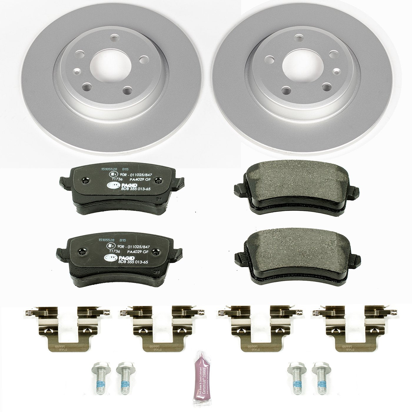 Power Stop ESK4745 Euro-Stop Rear Brake Kit For Audi A4, Audi A4 Quattro, Audi A5, Audi A5 Quattro, Audi Q5, Audi allroad [Model Specific]