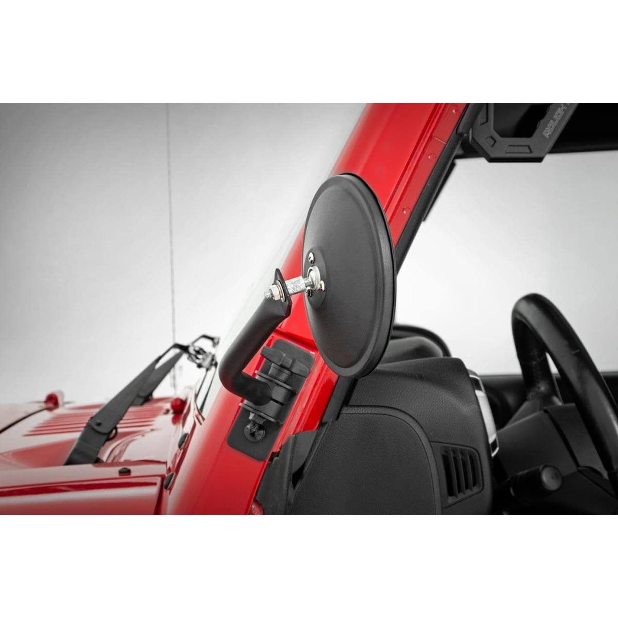 Rough Country Trail Round Mirror for Jeep Wrangler JK/Wrangler Unlimited (2007-2018)