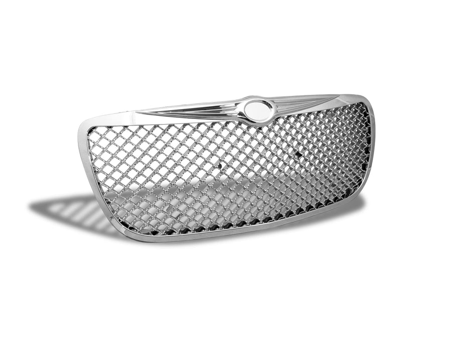 7147591 Armordillo USA Mesh Front Hood Grille - Chrome Fits 2004-2006 Chrysler Sebring