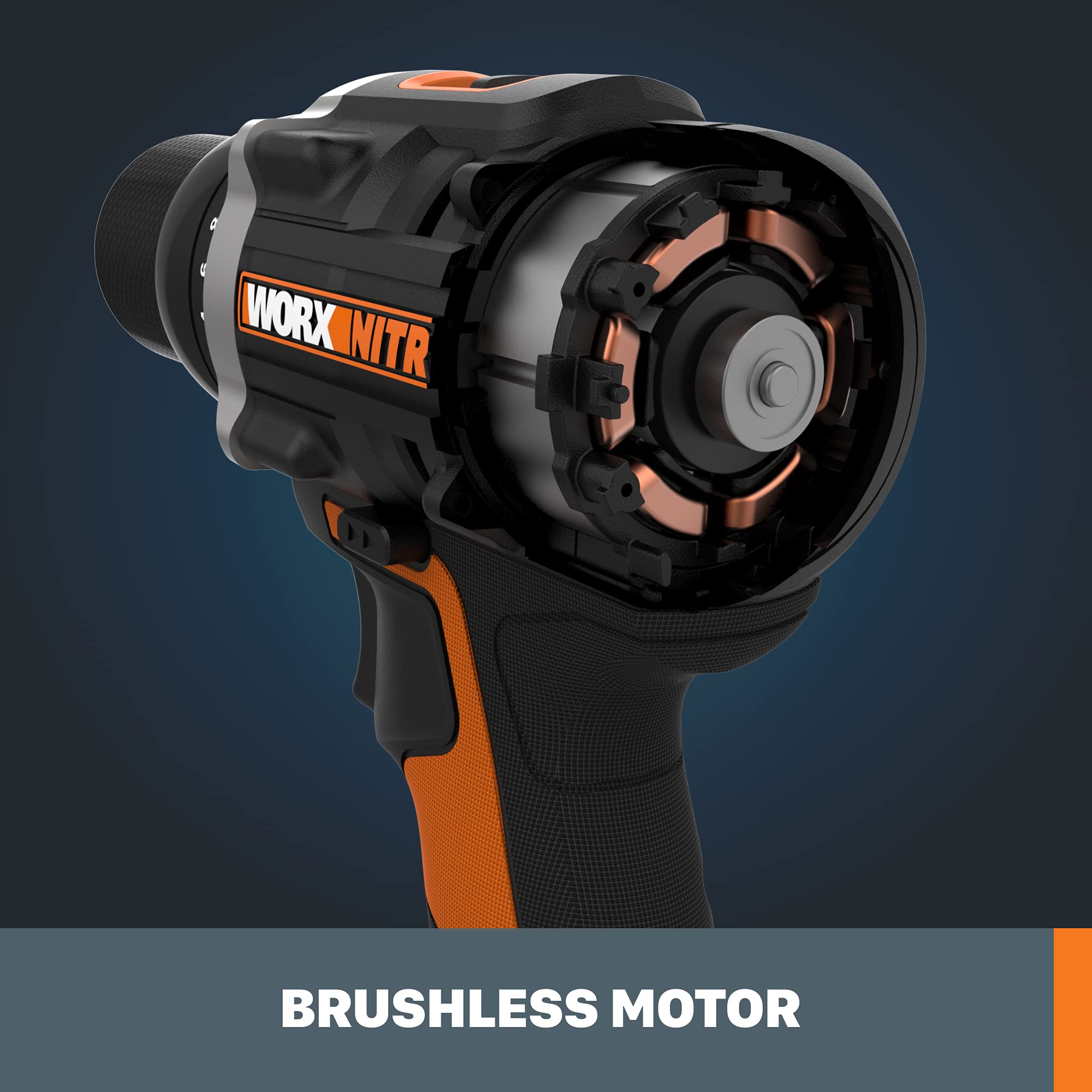 20V Worx Nitro 1/2" Cordless Brushless Drill Driver - 535 in-lbs. Torque, Heavy-Duty 1/2" Chuck, Drill Set with Storage Bag, Power Share Compatible - Tool Only