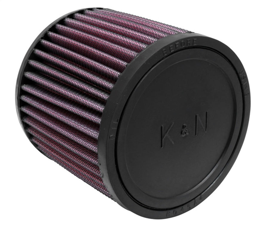 High-Flow K&N Original Lifetime Universal Clamp-On Air Filter: High Performance, Premium, Washable: Flange Diameter: 2.4375 In, Filter Height: 4 In, Flange Length: 0.625 In, Shape: Round, RU-0830