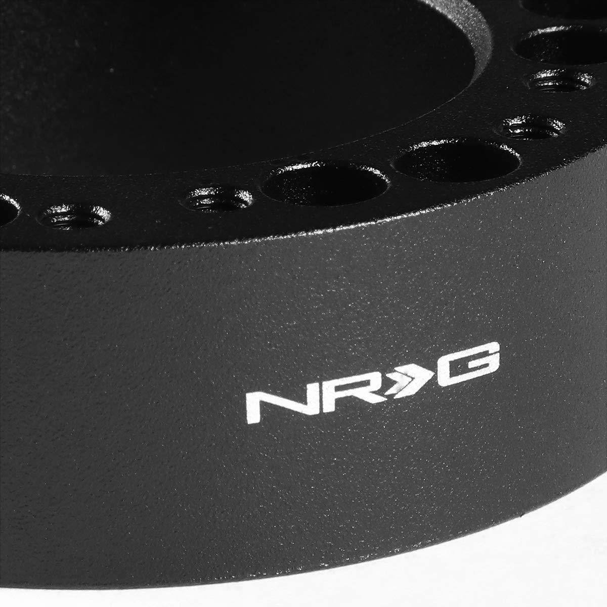 NRG Innovations Universal Steering Wheel 1" Spacer, 6061 Aluminum Hub Extension Spacer w/Horn Space, 6x70mm and 6x74mm Bolt Patterns, Black, NRG-SRK-510BK