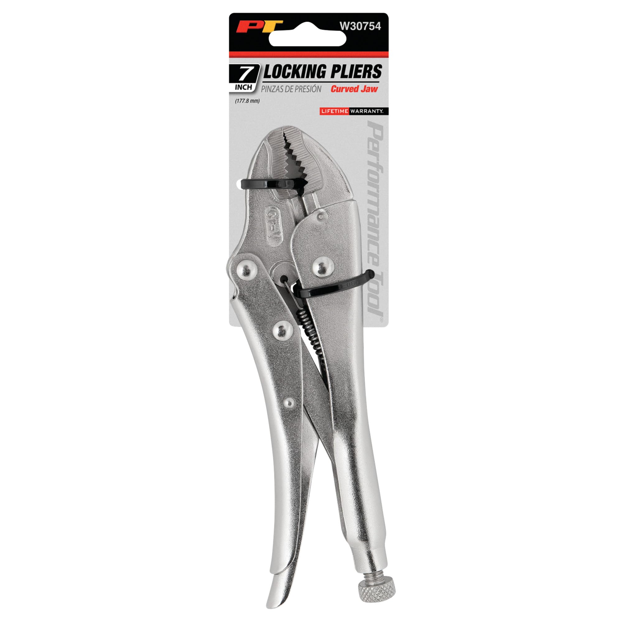 7-Inch Performance Tool Curved Jaw Locking Pliers W30754