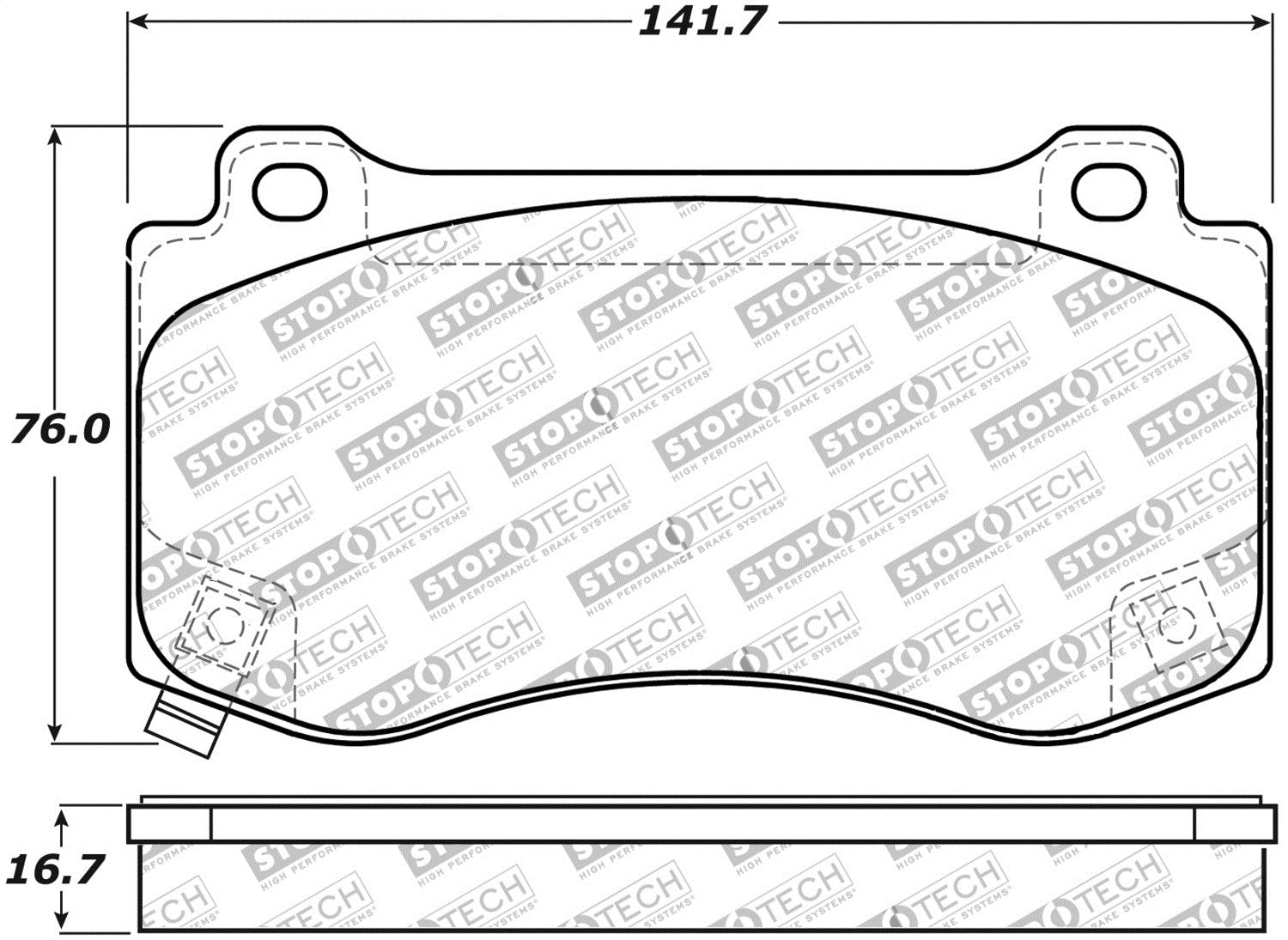 Sport Brake Pads StopTech 309.11490 with Shims and Hardware