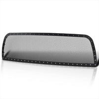Rivet Style Black Studded S/S Mesh Hood Grille Insert Spec-D Tuning Compatible with Dodge Ram 2500 3500 2013-2018