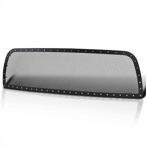 Rivet Style Black Studded S/S Mesh Hood Grille Insert Spec-D Tuning Compatible with Dodge Ram 2500 3500 2013-2018