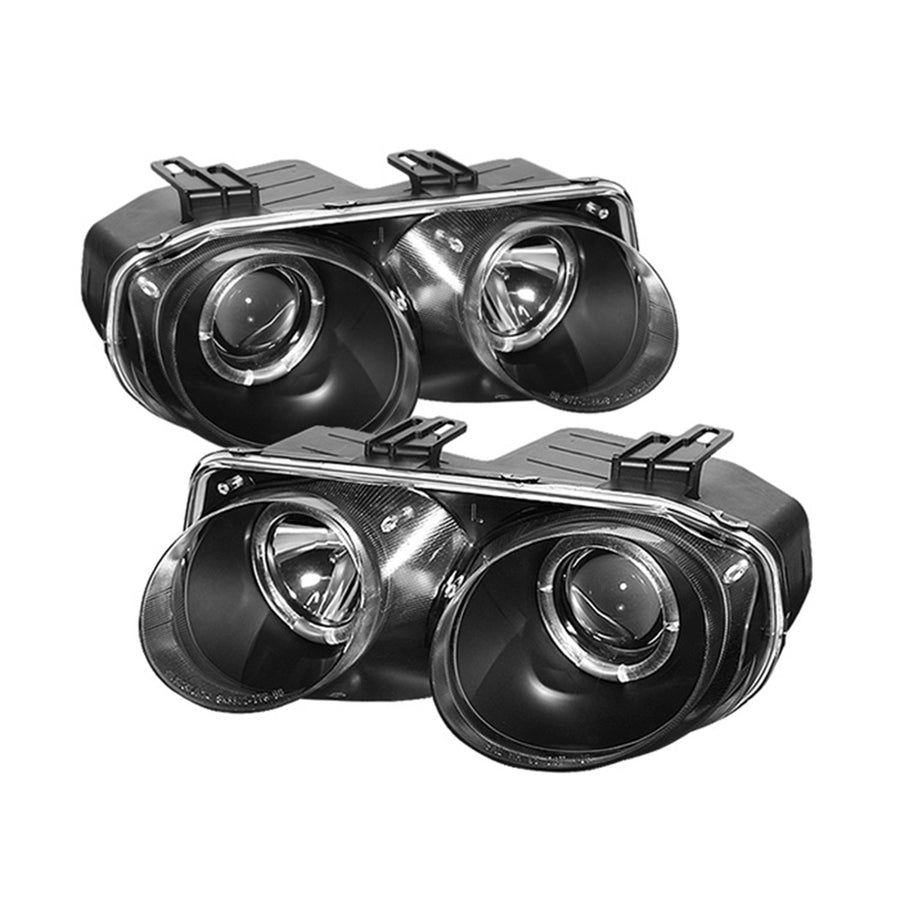 Acura Integra 98-01 Spyder Auto 5008695 Projector Headlights - LED Halo -Black - High H1 (Included) - Low 9006 (Included)
