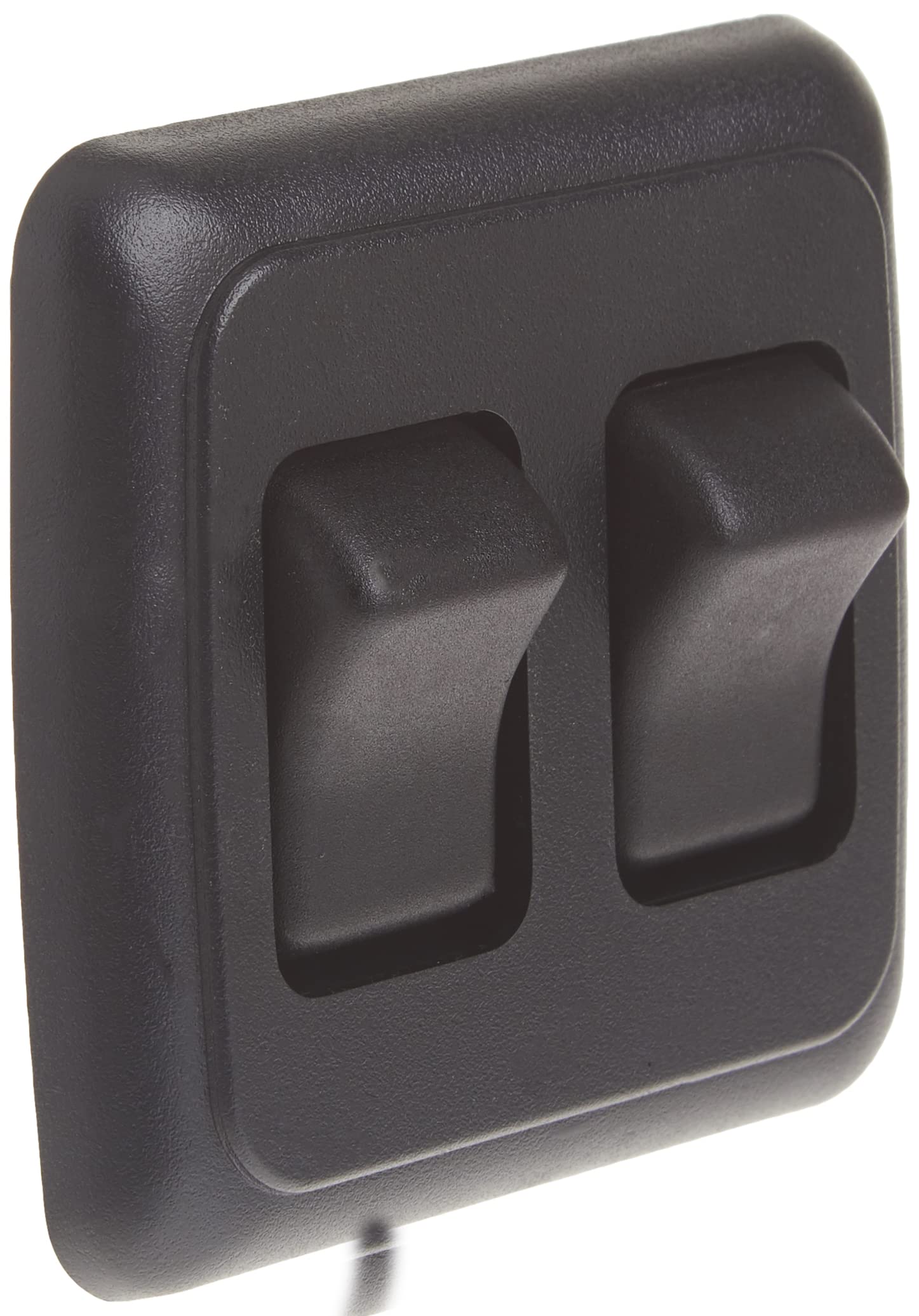 Black JR Products Double SPST On-Off Switch with Bezel 12235