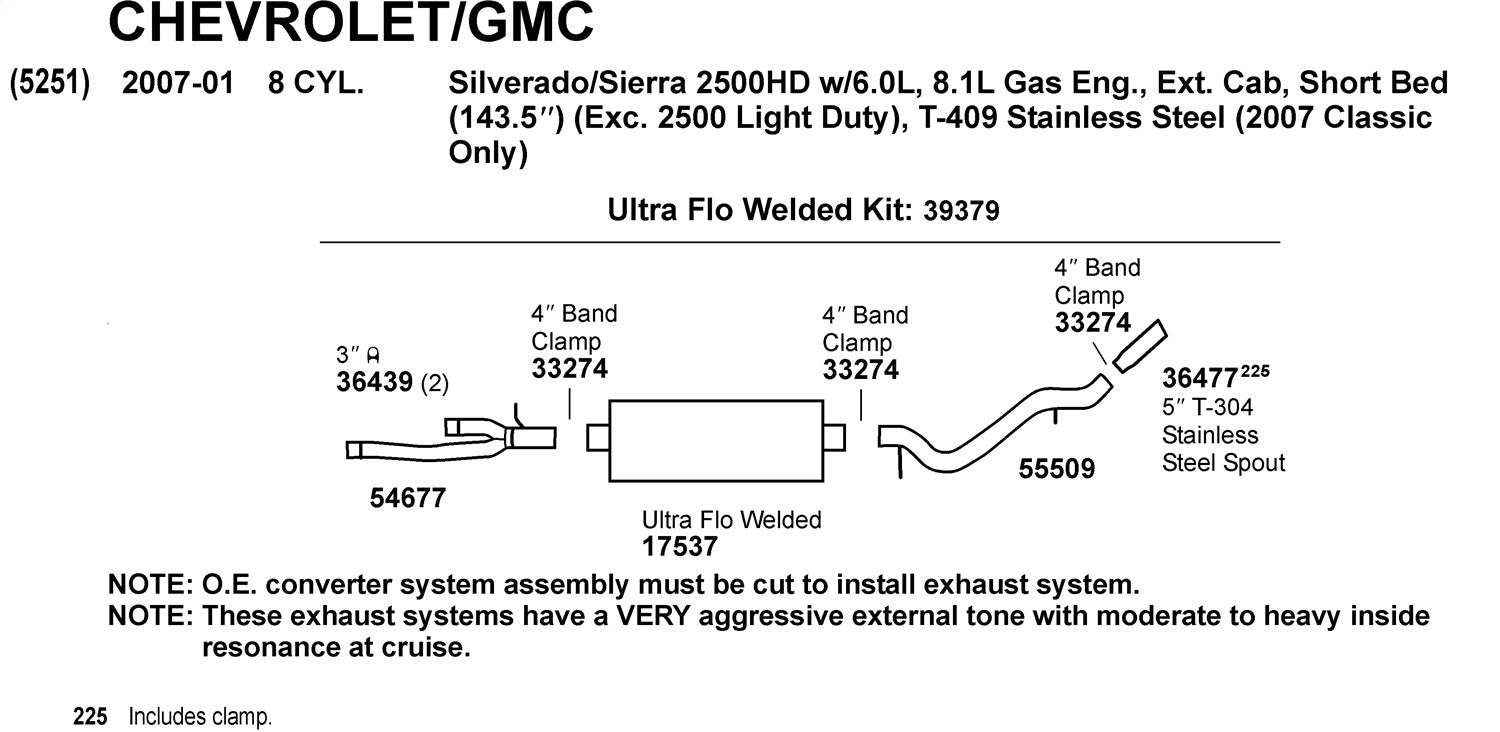 Exhaust Y Pipe Dynomax 54677 for Chevrolet Silverado 2500 HD