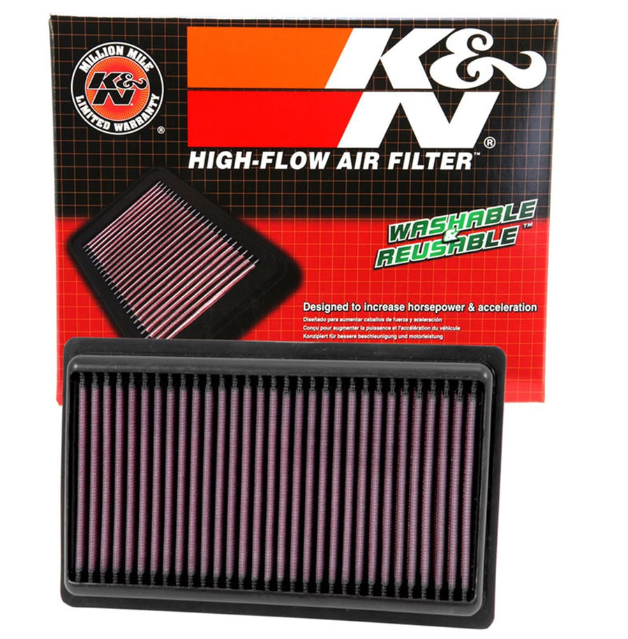 High-Flow K&N Original Lifetime Engine Air Filter: Increase Power: Premium, Washable: Compatible with 2014-2019 INFINITI: Q50, 33-5014