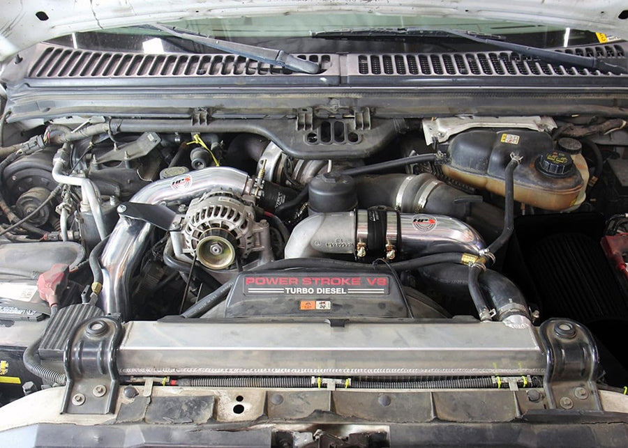 Polished HPS Performance Intercooler Charge Pipe Kit Cold Side and Hot Side Compatible for 2003-2007 Ford F250 F350 F450 F550 Superduty Powerstroke 6.0L Diesel Turbo, 17-145P