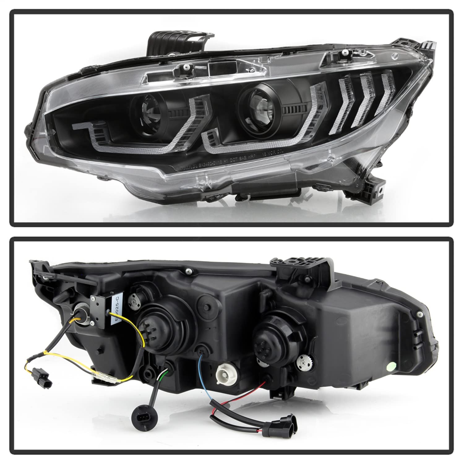 Projector Headlight Spyder - (PRO-YD-HC16AP-SEQ-BK)