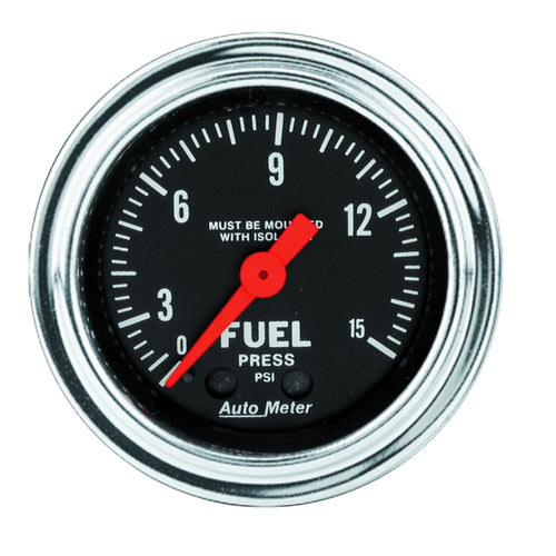 Auto Meter Traditional Chrome 2413 Mechanical Fuel Pressure Gauge