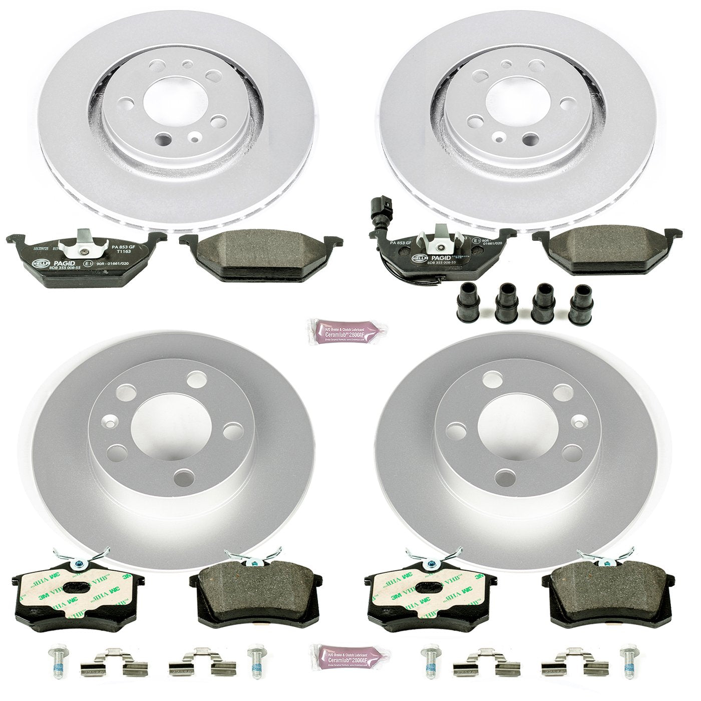 Power Stop ESK840 Euro-Stop Brake Kit Front & Rear For Volkswagen Beetle 1999-2006, Volkswagen Golf 1999-2006, Volkswagen Jetta 1999-2005 [Model Specific]