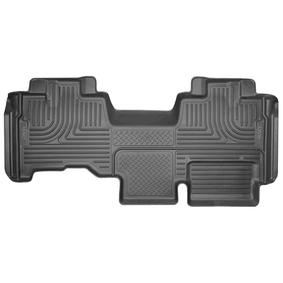 Weatherbeater Husky Liners Floor Mats | Fits 2009-2014 Ford F-150 SUPERCAB ONLY | 2nd Row, 1-pc Black - 19351