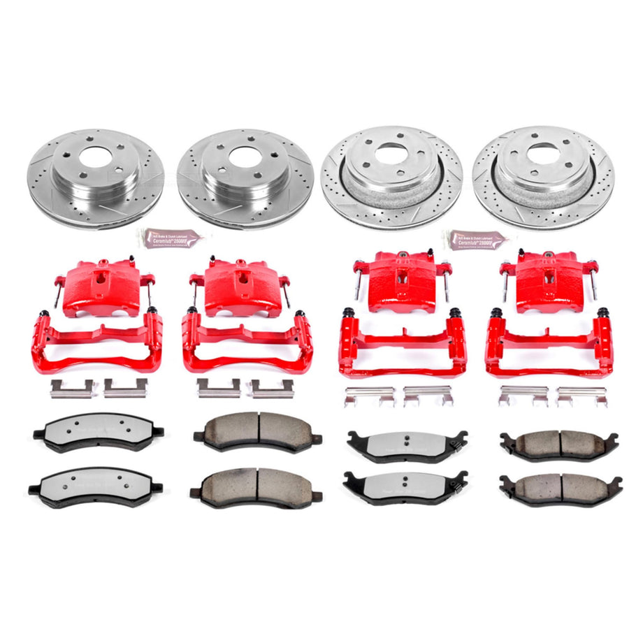 Power Stop Z36 KC2164-36 Brake Kit Front & Rear with Calipers For Dodge Ram 1500 2006-2008 [Model Specific]