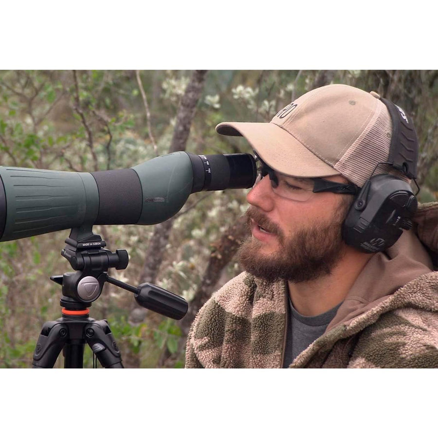 WALKER'S Power Muff Ultimate Quads - Hearing Protection Noise Reduction 26dB NRR Hunting Gun Range Shooting Electronic Earmuffs with AFT, 2 AAA Batteries Included