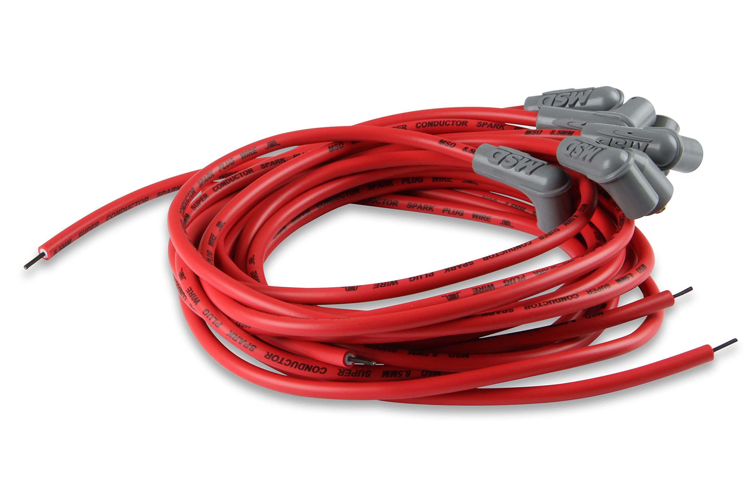 MSD Super Conductor 31239 Spark Plug Wire Set 8 Cyl 90°: Plug, Socket/HEI Cap