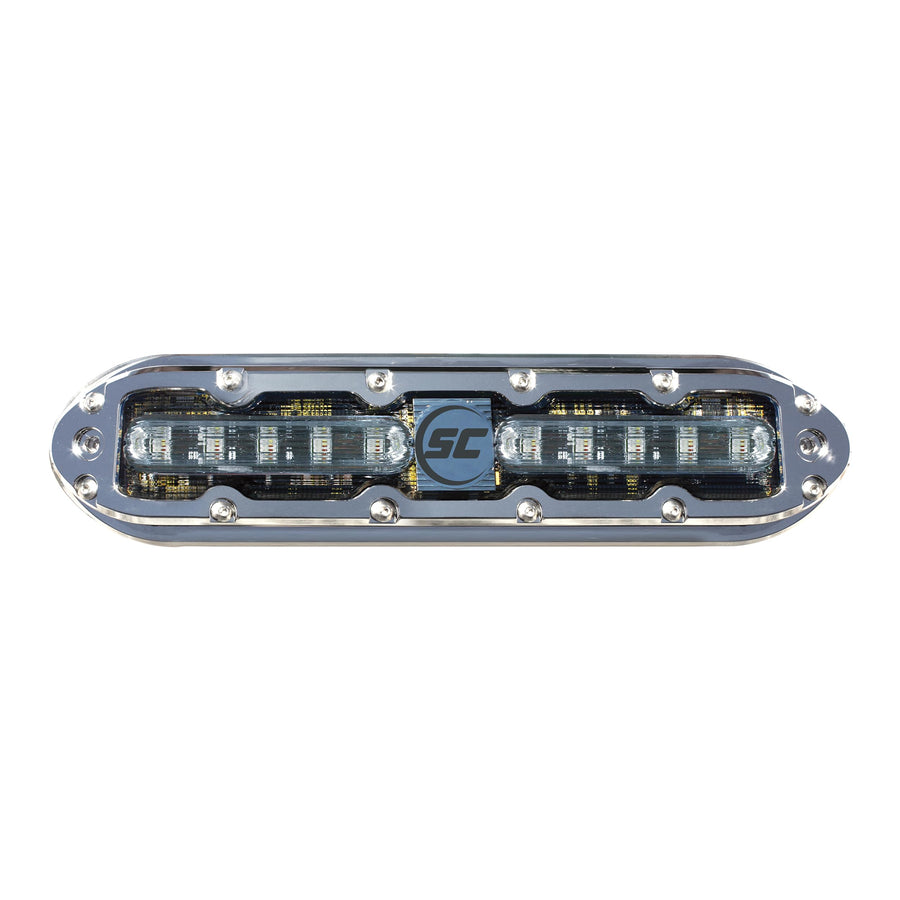 Great White Shadow-Caster SCM-10 LED Underwater Boat Light - 316 Stainless Steel Housing - Polycarbonate Lens - IP68 Fully Submersible Waterproof