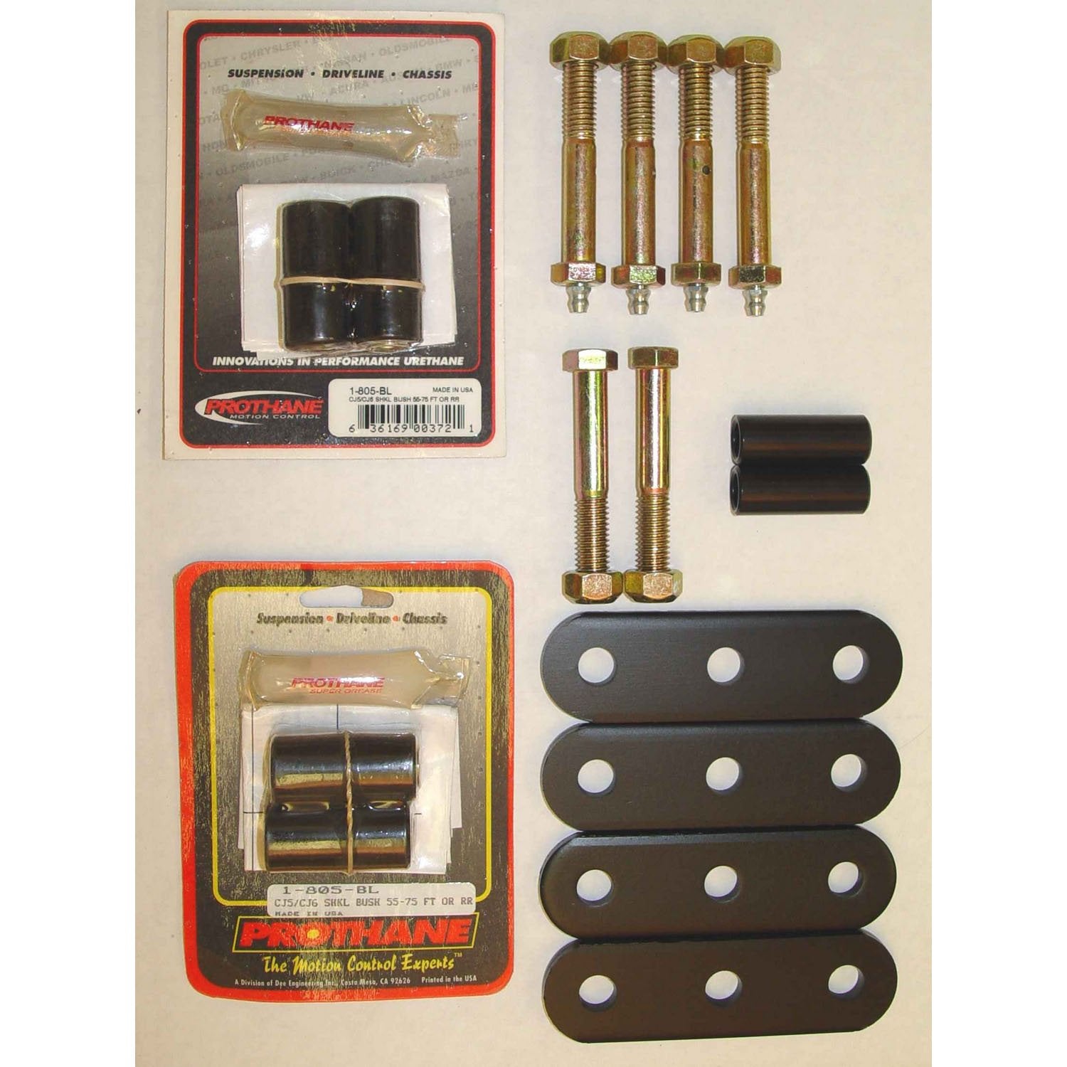 Rugged Ridge | Leaf Spring Suspension Shackle Kit, HD, Greaseable | 18265.03 | Fits 1955-1975 Jeep CJ