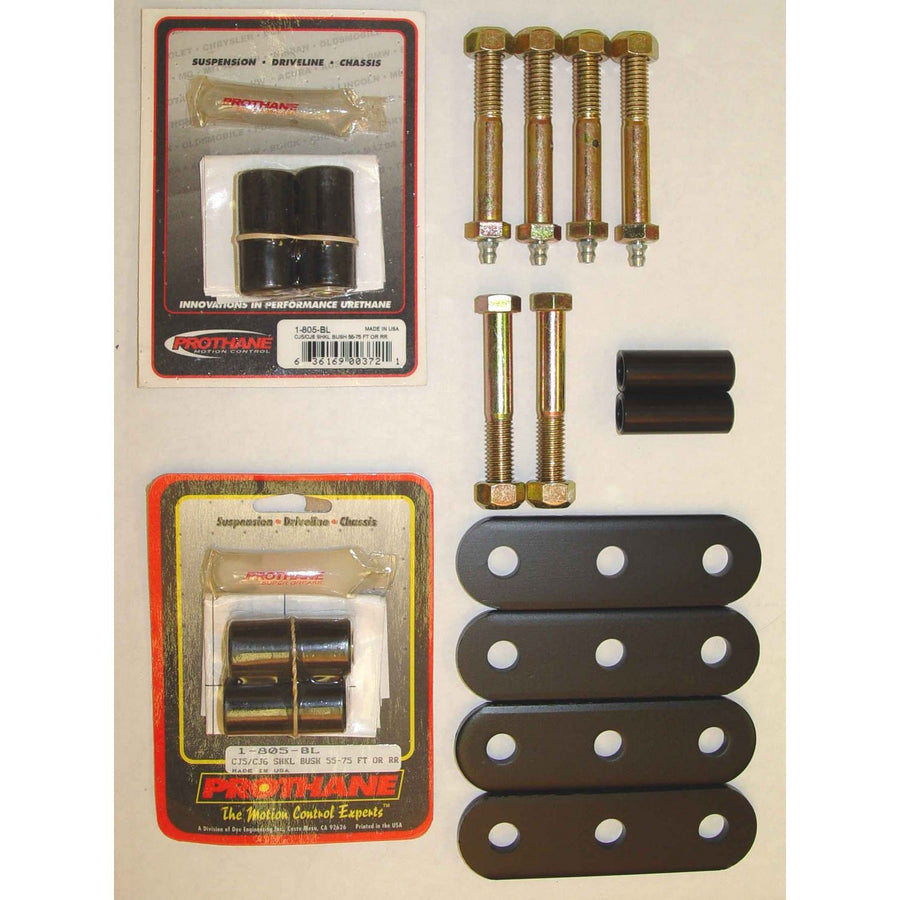 Rugged Ridge | Leaf Spring Suspension Shackle Kit, HD, Greaseable | 18265.03 | Fits 1955-1975 Jeep CJ
