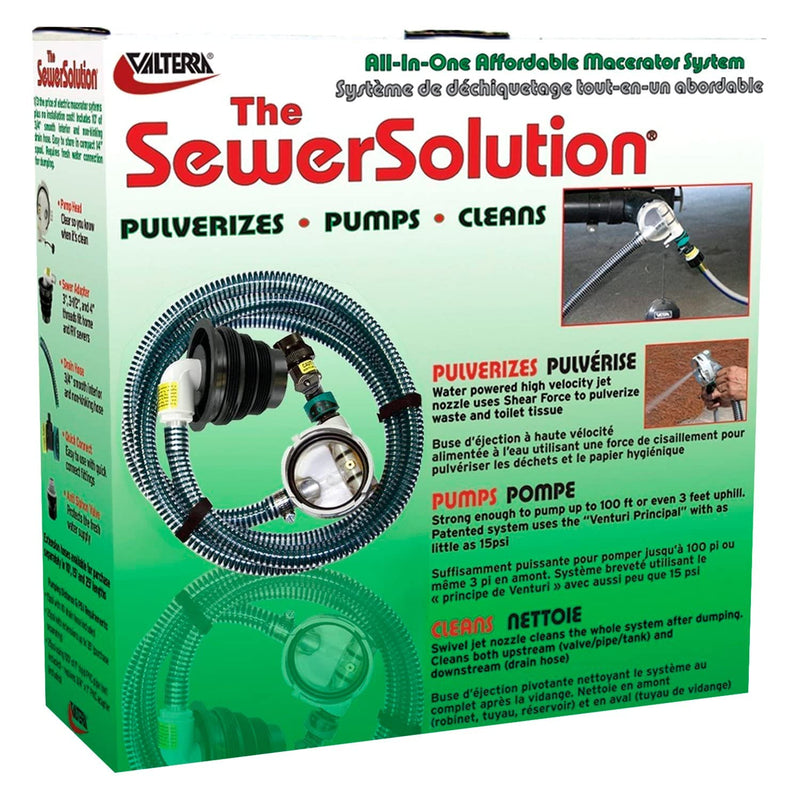 RV SewerSolution Valterra Drainage Kit with 10' Hose and Accessories