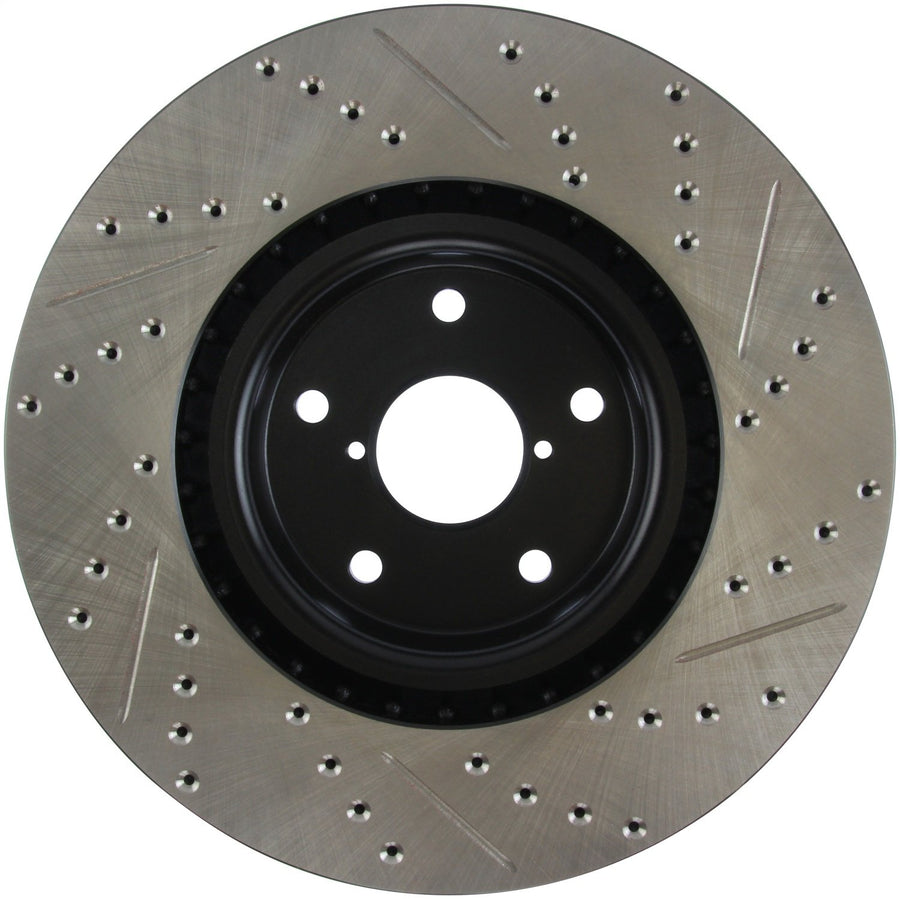 Front Right StopTech 127.47022R Automotive Replacement Drilled and Slotted Disc Brake Rotor Fits Select 2005-2014 Subaru Impreza, 2013-2017 Subaru WRX STI