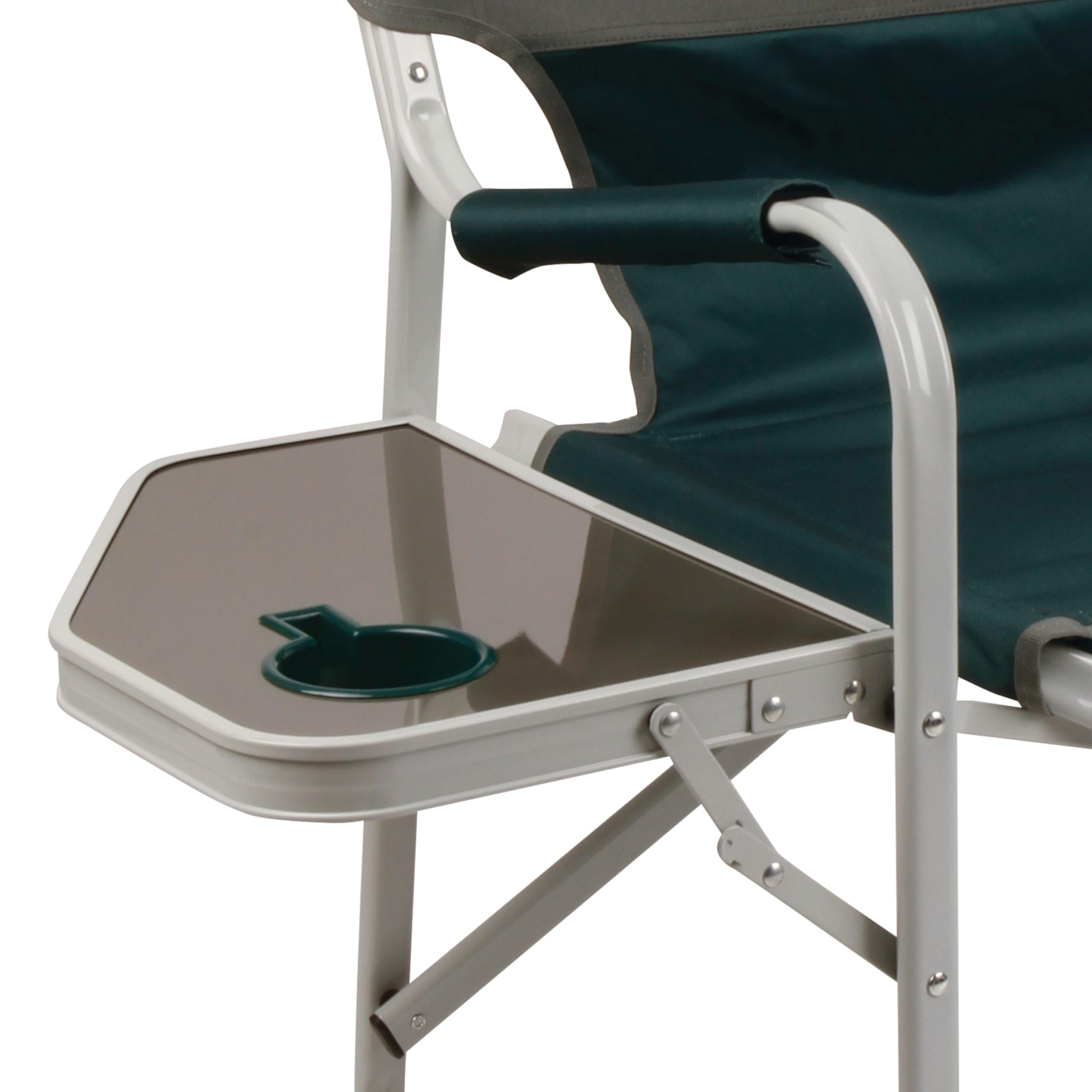 Coleman Folding Outpost Elite Camping Chair with Side Table & Cup Holder, Weather-Resistant Portable Chair with Arm Rests