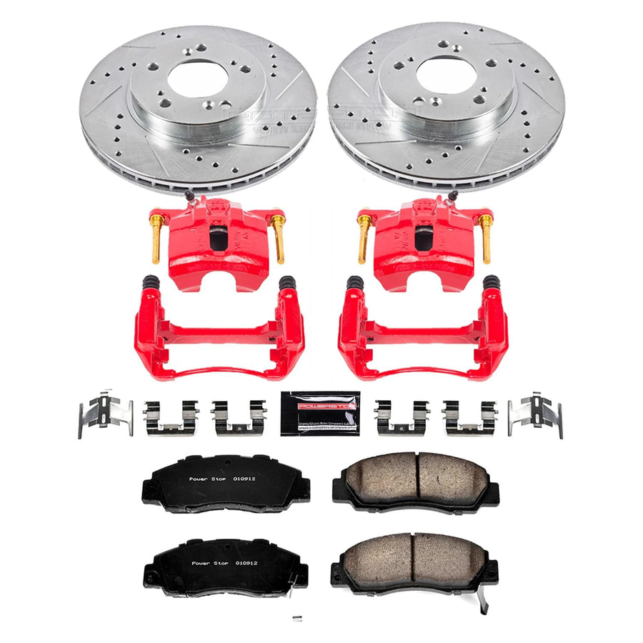Power Stop KC697-26 Z26 Street Warrior Front Brake Kit Acura Honda For Acura CL 1997, Honda Accord 1990-1997 [Model Specific]