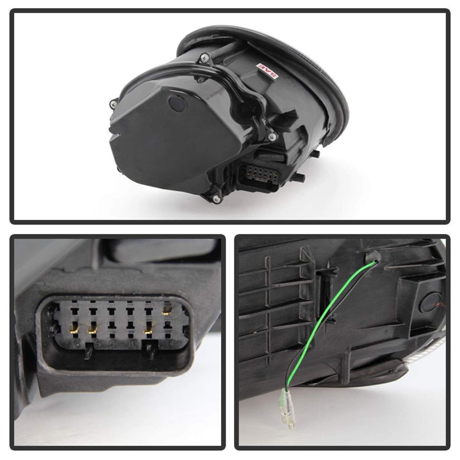 Porsche 911 LED Halo Projector Headlight Spyder Auto PRO-YD-P99705-DRL-BK