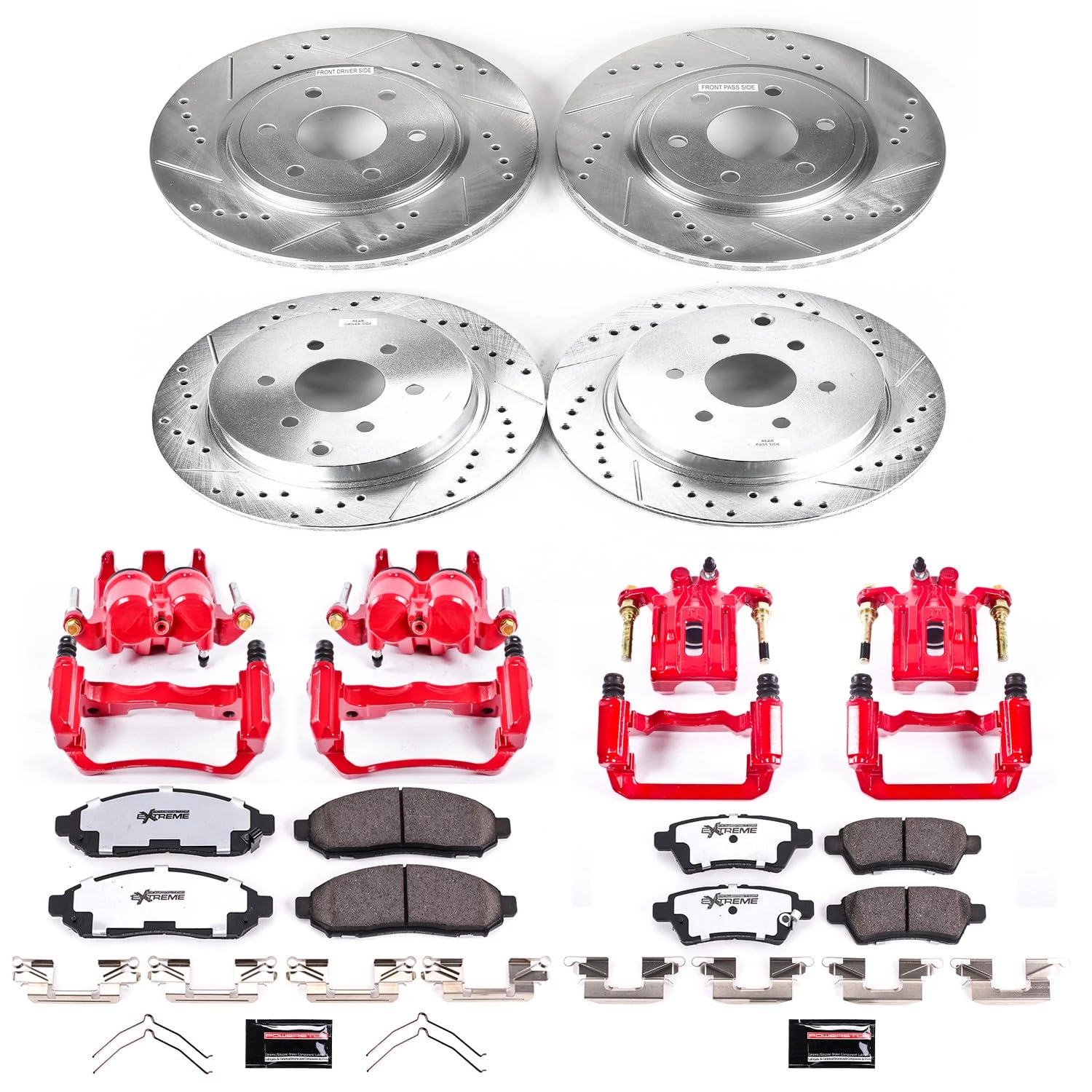 Power Stop Rotor, Pad and Caliper Brake Kit KC144-36 For Nissan Pathfinder 2005-2012 [Model Specific]