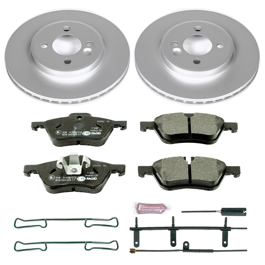 Power Stop ESK5724 Euro-Stop Front Brake Kit Mini Cooper For Mini Cooper 2002-2006 [Model Specific]