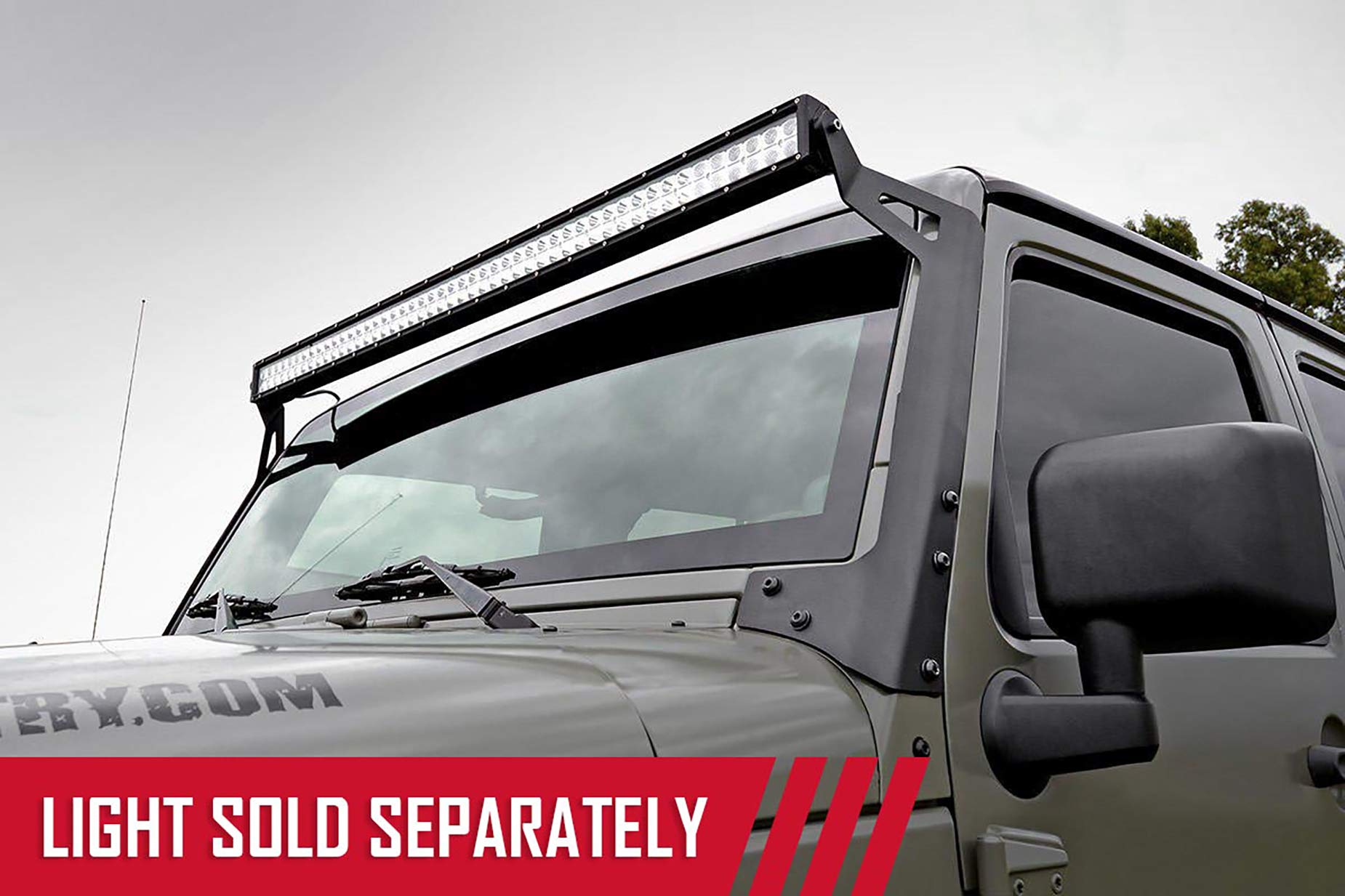 50" Rough Country LED Upper Windshield Mounts for 07-18 Jeep Wrangler JK - 70504